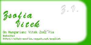 zsofia vitek business card